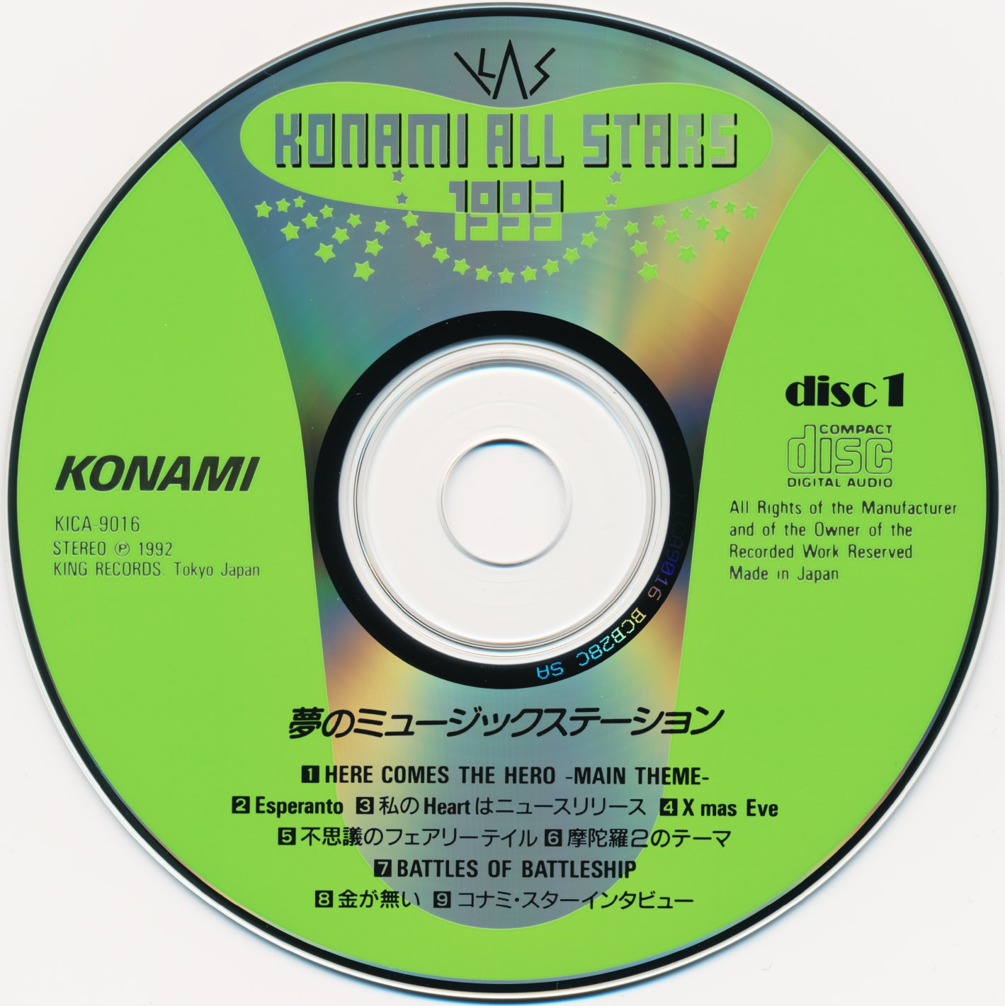 KONAMI ALL STARS 1993 (1992) MP3 - Download KONAMI ALL STARS